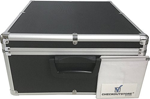 CheckOutStore (1) Aluminum CD/DVD Media Hanging Sleeves Storage Box (Black/Holds 600 Discs) - color: Black