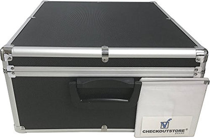 CheckOutStore (1) Aluminum CD/DVD Media Hanging Sleeves Storage Box (Black/Holds 600 Discs) - color: Black