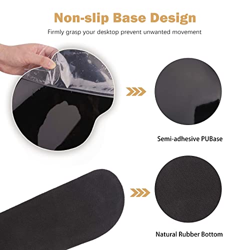 ARTSO Large Mouse Pad Ergonomic Keyboard Wrist Rest Support Combo, Memory Foam Gel Extended Desk Mat Protector, Non-Slip Desk Blotter, Dark Blue Marble - color: Dark Blue Marble
