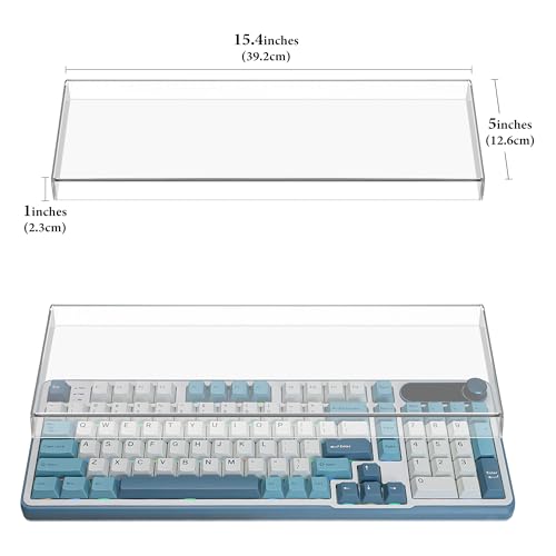 Geekria Keyboard Dust Cover, Clear Acrylic Keypads Cover for Computer Mechanical Keyboard, Compatible with RK Royal KLUDGE S98, Aula F99 Pro, EPOMAKER Galaxy100, Keychron Q5 Pro / Q5 Max