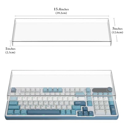 Geekria Keyboard Dust Cover, Clear Acrylic Keypads Cover for Computer Mechanical Keyboard, Compatible with RK Royal KLUDGE S98, Aula F99 Pro, EPOMAKER Galaxy100, Keychron Q5 Pro / Q5 Max
