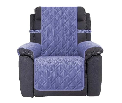 Ameritex Waterproof Nonslip Recliner Cover Stay in Place, Dog Chair Cover Furniture Protector, Ideal Recliner Slipcovers for Pets and Kids (Violetblue, 23") - color: Violetblue, size: 23"