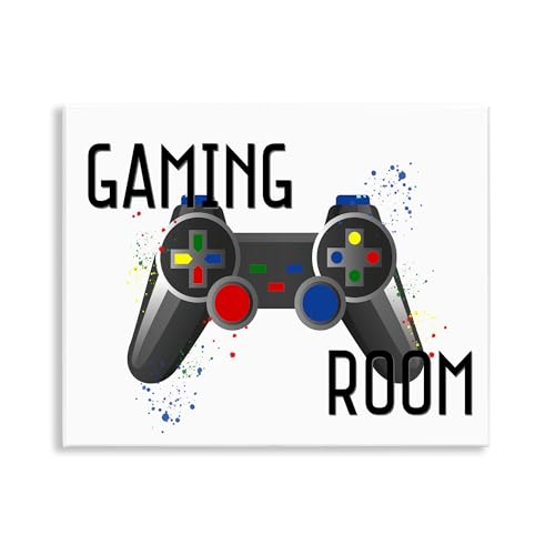 Stupell Industries 'Gaming Room Modern Controller'| Wall Plaque Art | Stupell Industries | 14 x 11 Inches, Easy to Hang and Sturdy, Made in USA, by Kim Allen - size: 14"L x 11"W