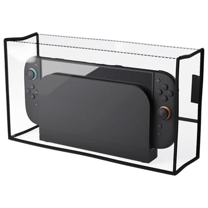 PlayVital Dust Cover for Nintendo Switch 2, Anti-Scratch Dust Guard Waterproof Cover Sleeve for Nintendo Switch 2 Console & Charging Dock -Transparent - color: Transparent