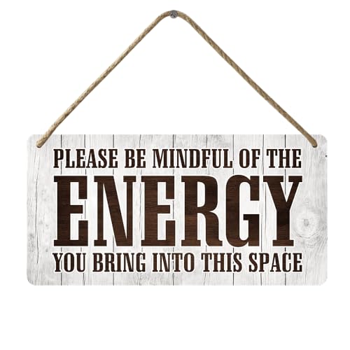 Positive Affirmations Wall Decor Good Vibes Only Sign Bedroom Door Decor Please Be Mindful Of The Energy You Bring Into This Space Signs Zen Pictures Home Spiritual Decor Hanging Signs 12x6 In