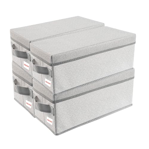 CD/DVD Storage Box Universal, Stackable CD/DVD Organizer with lid, Blu-ray disc Media Holder, Video Game Disk, Album, 4Pack can Hold 180cd / 80dvd Beige - size: 4pack beige