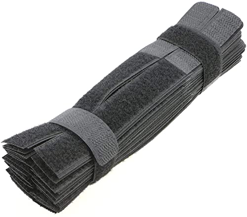 50pcs Cable Ties Reusable Fastening Wire Organizer Cord Rope Holder 7 Inch (Black) - color: Black