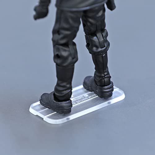 56PCS 6inch Action Figure Display Peg Stand, Figure Toy Support Base Holder, Compatible with 1/12 Mavel Legends Series/GiJeo Classified Series/D C/Mo tu Figures, Square - color: Transparent(Square)