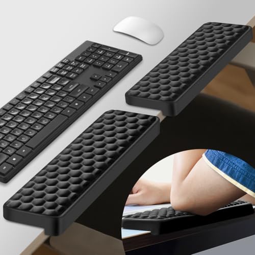 JIKIOU L-Shaped Desk Elbow Pad for Desk, Memory Foam Elbow Support Padding with Non-Slip, 2 Pack Ergonomic Desk Edge Cushion, Wrist Comfort Support for Office Home Black - color: Black, size: 14.9" x 3.5" x 0.6"