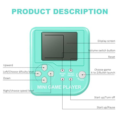 DOEA 24 Pack Video Game Keychain Party Favors for Kids,Arcade Video Game Keychain,Kids Classroom Prizes, Carnival Prizes,Treasure Box Toys for Boys & Girls
