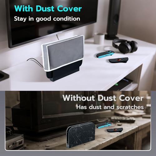 Mcbazel Dust Cover Compatible with Nintendo Switch 2 (2025), Precision Cut Anti Scratch Dust Protector Protective Case for Switch 2 Console & Charging Dock - Gray