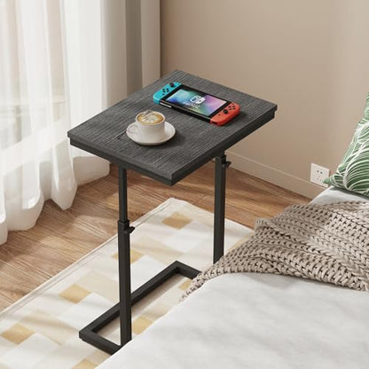 TUTOTAK End Table, Side Table, Tall Couch Table, Sofa Table, Living Room, Bedroom,Black TB01BK083P - color: Black, size: 1 Pack, style: Large