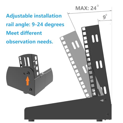 6U Desktop Network Rack 19 inches Small Open Frame Rack 2 Post Free-Standing Tabletop Rack for Patch Panel, Data, AV, IT,Studio or Computer Equipment (6U) - size: 6U