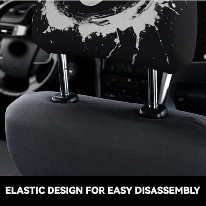 Dujiea 2 Pack Dog Paw Car Headrest Covers, Universal Soft Car Seat Head Rest Cover Protector, Vehicle Accessories Fabric Headrest Cover for Cars Vans Trucks - color: Dog Paw