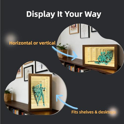 Acrylic Display Case for Collectibles – Lighted Infinity Mirror Mini & Action Figure Cabinet