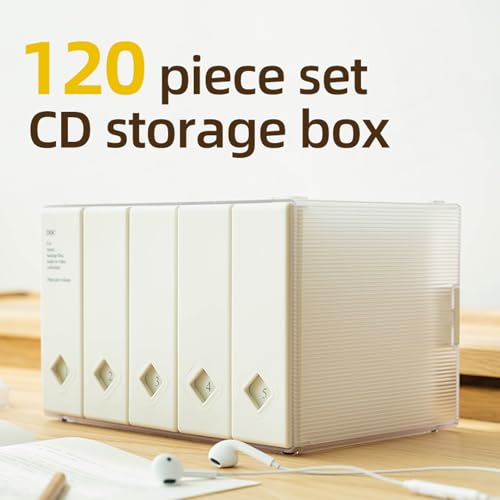 CD Case, 120 Capacity CD/DVD Case Holders Wallet Hard Plastic DVD Disc Cases Storage Binder for Car Home Office Travel (1, 120 Capacity Coffee) - color: 120 Capacity Coffee