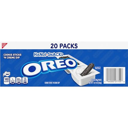 Handi-Snacks OREO Cookie Sticks 'N Creme Dip SnackPacks, 20 SnackPacks (Pack of 4) - size: 20 Count (Pack of 4)
