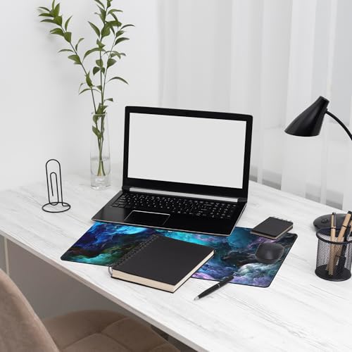 Galaxy Large Mouse Pad Dazzling Galaxy Desk Mat for Desktop, Large Gaming Mouse Pad, XXL Desk Pad Mat Non-Slip Rubber Base, Big Extended Desk Protector for Home Office, 31.5”x15.8 - color: Galaxy-a