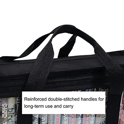SILD Handy Portable DVD/CD Storage Bags 2 Pack Holds 80 Total Movies or Video Games with Sturdy Carrying Handles Set (Set of 2)