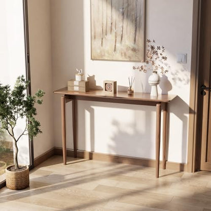 AQIMUELE Wood Console Table Walnut Entryway Table, Thin Console Table, Sofa Tables for Living Room (47.2'') - color: Walnut, size: 47.2"W x 11.8"D x 29.9"H