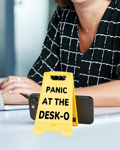 Funny Office Desk Decor, Panic Desk Mini Desk Sign - style: Panic At The Desk-O