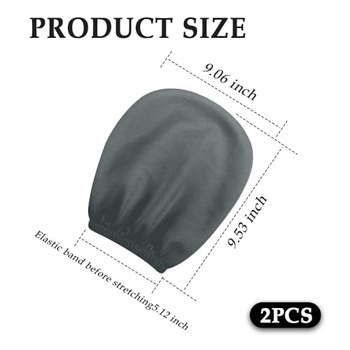 2PCS Car Headrest Cover,Stretchy Fabric Car Seat Headrest Cover for Protect & Avoid Scratches,Removable Head Rest Covers for Car Seat Suitable for Most Car Headrest Accessories (Dark Gray) - color: Gray