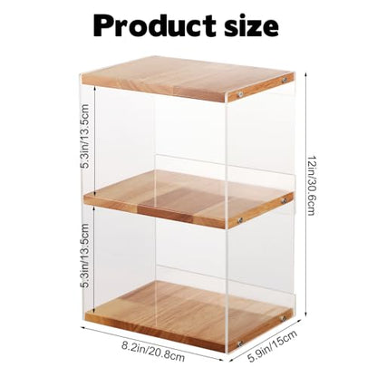 Rainmae CD Holder Desk Rack Organizer, Wooden CD Holder Stand, CD Storage Rack, Game Disc Display CD Organizer Desk Stand Protection Storage Cube, Fit for Theatre Room Collectibles Holds 40 CD Case - size: M
