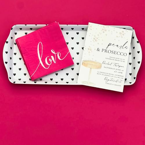 Sprinkles & Confetti Black Heart Melamine Serving Tray with Handles, Lightweight Shatter-Resistant, BPA-Free, Dishwasher Safe - Serving Tray for Charcuterie, Desserts & Parties - color: Black Heart