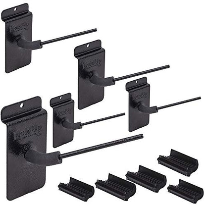 Hold Up Displays in Barrel Wall Mount Handgun Pistol Holder Gun Hanger – 30 Degrees Left - size: 5 Pack, style: 30 Degree Right