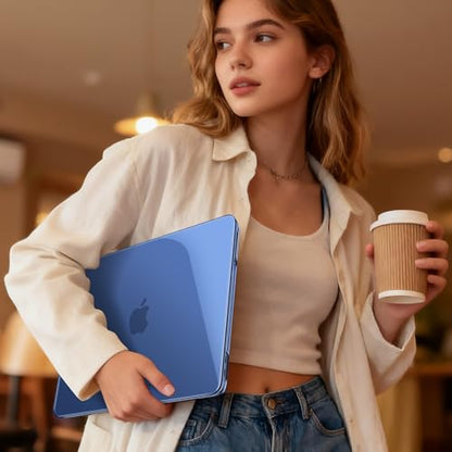 May Chen for MacBook Neo 13 inch Liquid Retina Display ((2026 Release A3404), Slim & Lightweight Protective Case with Screen Protector&Keyboard Cover&Dust Plug, Crystal Indigo - color: Crystal Indigo