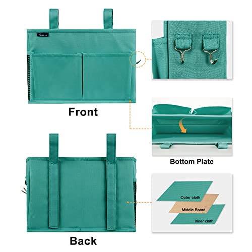 Surblue Caddy Hanging Organizer Bedside Storage Bag for Bunk and Hospital Beds, Teal, Small - color: R-Teal, size: Small