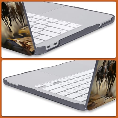 for 2026 MacBook Neo 13 Inch Case A18 Pro A3404 | Slim Scratch-Resistant Hard Shell Case with Keyboard Cover, Screen Film, Silicone Dust Plugs & Webcam Privacy Cover | Galloping Horse - color: Galloping Horse