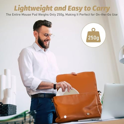 Ergonomic Mouse Pad with Wrist Rest & Elbow Support, Memory Foam Cushion, Non-Slip Base, Pain Relief for Office, Home & Gaming, Compatible with Vertical Ergonomic Mouse (Latte Beige) - color: Latte Beige