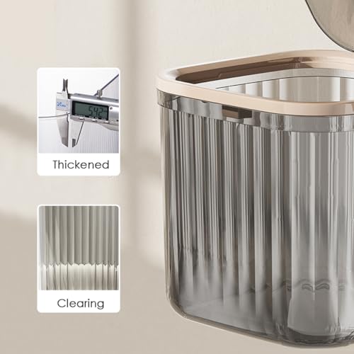 Mini Trash Can with Lid,Removable Small Garbage Can， Ultimate Mini Desktop Storage Box, Tiny Trash Can for Car, Bathroom, Kitchen or Bedroom