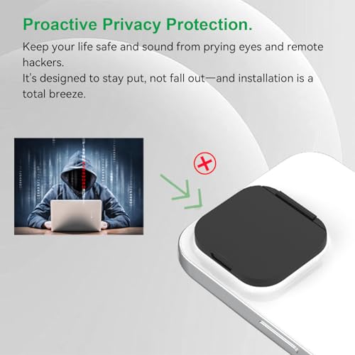 Camera Lens Cover Compatible for Phone 16 Pro/16 Pro Max/15 Pro/15 Pro Max/14 Pro/ 14 Pro Max Privacy and Security Protector, Strong Adhesive, Black (2 Pack)