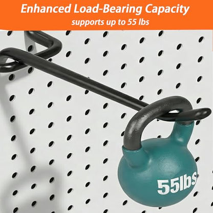 80 Pack 2 Inch Black Pegboard Hooks,Extra Thick 1/4" Heavy Duty Peg Board Hooks for Hanging, Pegboard Accessories for Garage, Kitchen, Gym, Store Wall Organizer - size: 2 inch - 80pcs(Heavy duty)