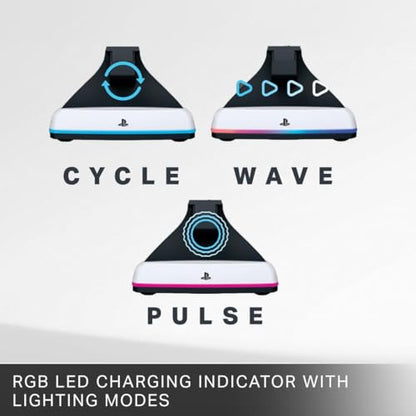 PowerA Charging Station for PlayStation Portal™ Remote Player with Lumectra™, RGB Lighting, USB Powered, Magnetic Charger, Charge and Display, Weighted Base, Officially Licensed