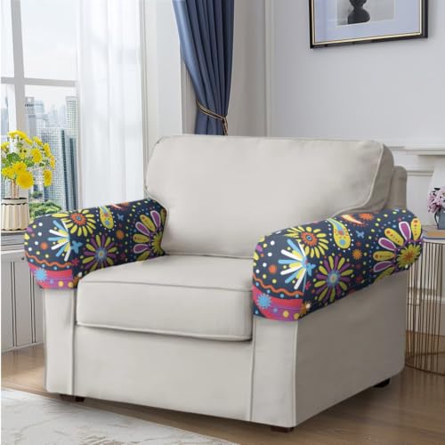 Bat Skulls Headrest Cover Furniture Covers for Recliners Non Slip Chair Protectors Fade Resistant Headrest Slipcover Sofa Couch Cover Chair Back Covers - color: Bat Skulls