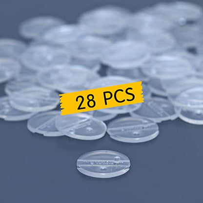 6inch Action Figure Display Stand with Peg, Clear Figuras Toy Organizer Support Stands Base Holder Accessories, Round, 28Pack - color: 28PACK Transparent(Round)
