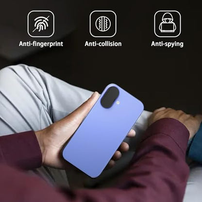 Front Camera Cover Compatible for iPhone 16/16 Plus with Rear Lens Cover,Protect Privacy and Security But Not Affect Facial Recognition (2Pack)-2025 Updated Version - size: 16/X16Plus