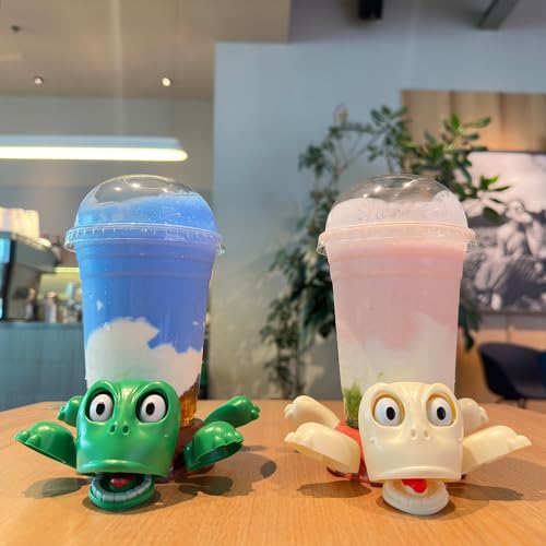 JOD® Turtle Coaster, 3D Printed Funny Tea Coasters with Interactive Expression, Turtle Cup Holder 2 PCs Cup Holder with Liftable Limbs & Expressive Face Tortoise Lover Gag Gifts(2pc-Green Pink) - color: 2pc-greenpink