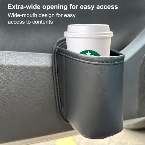 Universal Door Water Cup Holder, car Multi-Function Storage Rack, car seat Back Beverage Holder, Suitable for Water Cups, Mobile Phones, Drinks, Coffee, etc.(Black) - color: black