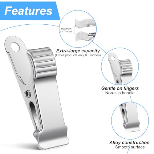 20 Pcs Stainless Steel small spring clamps - Small Metal Clips Spring Mini Clamps for Crafts Baking Backdrop Hanging Office Paper Lights