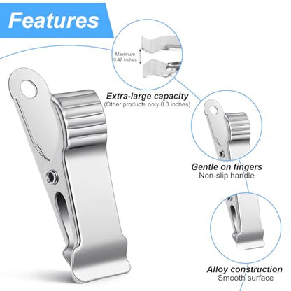 20 Pcs Stainless Steel small spring clamps - Small Metal Clips Spring Mini Clamps for Crafts Baking Backdrop Hanging Office Paper Lights