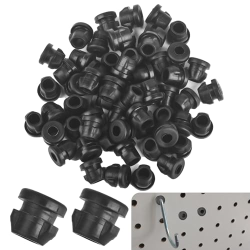 AccEncyc Pegboard Hook Locks 60Pcs Pegboard Locks for Stopping Hooks from Falling Off Pegboard Hooks Accessories Fits for 1/4"-9/32" Hole & 1/8"-5/32" Hook Diameter - size: 60Pcs