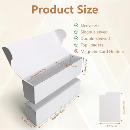 RLAVBL 8-Pack 1100 Count Trading Card Storage Box with 32 Dividers, 15 inch 8800+ Card Box for MTG, TCG, Toploaders, and Sports Cards Organizer - size: 8 Pack
