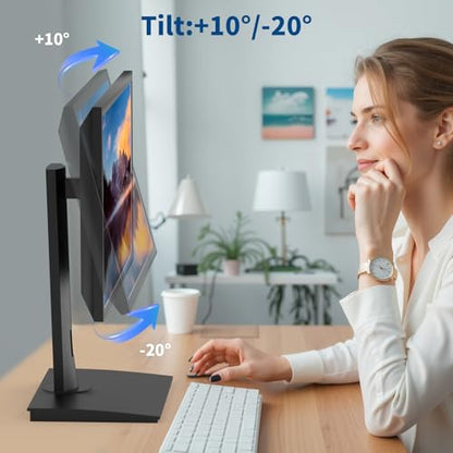 Vesa Monitor Stand with Spring-Adjustable Height, Swivel, Tilt, Rotation Vesa Stand, Compatible with Monitors Within 27 inch and Weighing Between 4.8-7.8lb (Black, Only for 4.8-7.8 lb Monitor) - size: Only for 4.8-7.8 lb Monitor