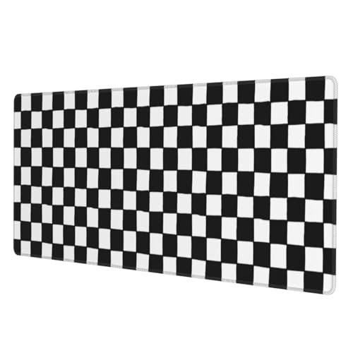 Black and White Checkered Gaming Mouse Pad, Large Mouse Pad for Desk Mat XXL XL Mousepad, Big Keyboard Pad Office Desk Accessories Decor - color: Checkered