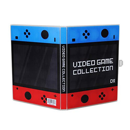 UniKeep Game Case for Nintendo Switch Cartridges - Holds 60 Video Games Securely in Foam | Heavy Duty Compact Travel Storage Binder & Protective Holder Organizer with Snap-Lock Closure - color: red / blue