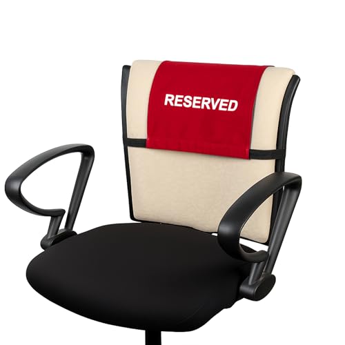 Aspire Reserved Chair Covers with Elastic, Stretchable Reserved Seating Signs for Recliner Chair, Sofa Reserved Headrest Cover - color: Red, size: 1 pack